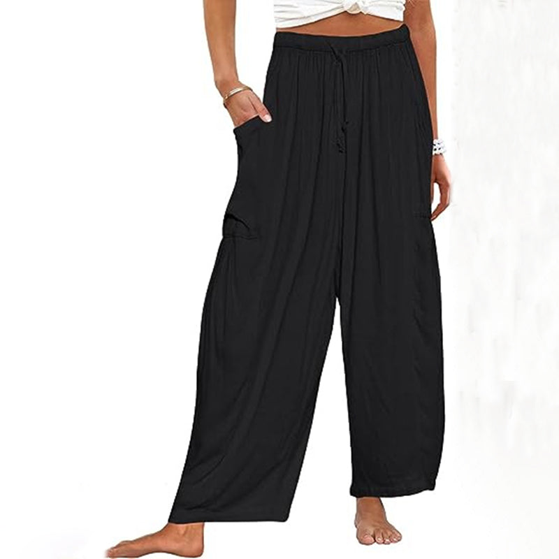 Pantalon d'Été Femme | Pantalon Sarouel Légère avec Ceinture Élastique | Style Décontracté pour Confort et Liberté 1