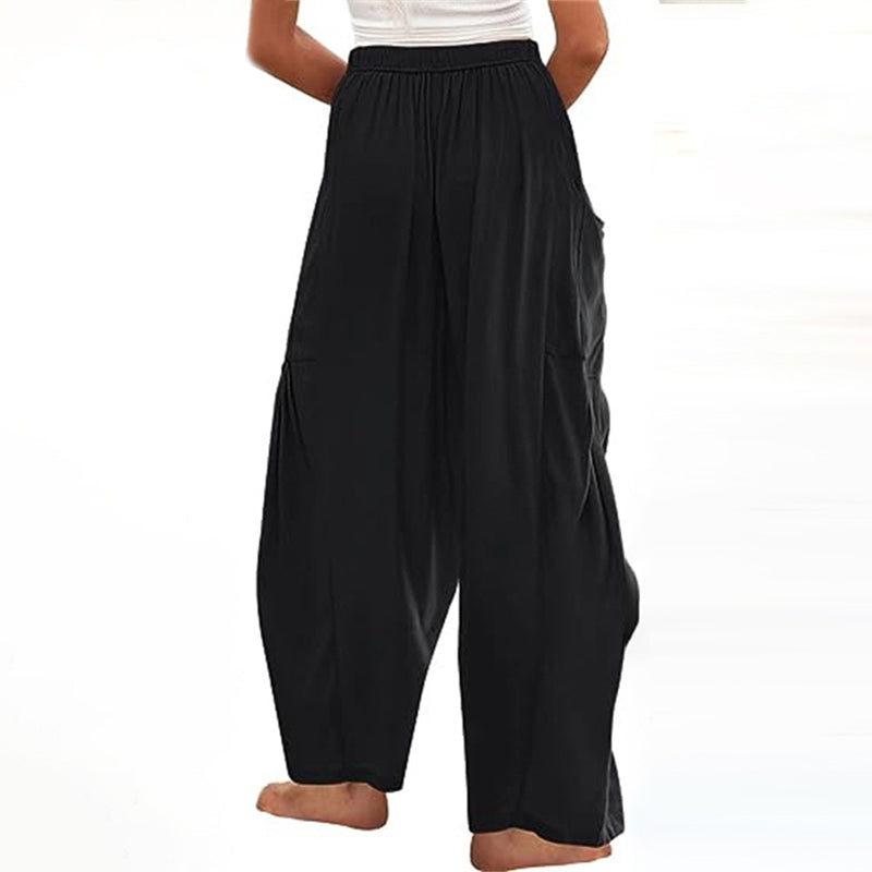 Pantalon d'Été Femme | Pantalon Sarouel Légère avec Ceinture Élastique | Style Décontracté pour Confort et Liberté 2