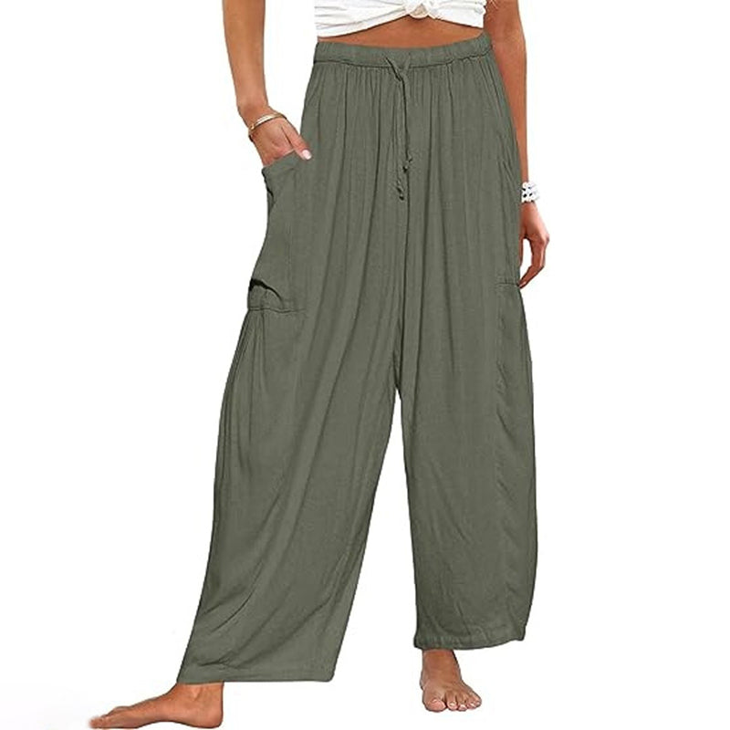 Pantalon d'Été Femme | Pantalon Sarouel Légère avec Ceinture Élastique | Style Décontracté pour Confort et Liberté 6