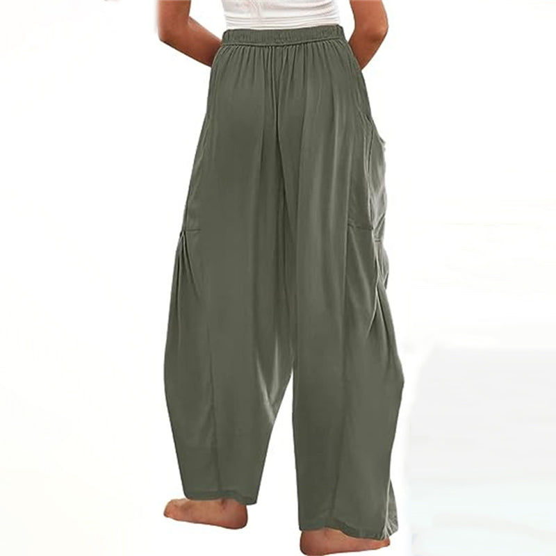 Pantalon d'Été Femme | Pantalon Sarouel Légère avec Ceinture Élastique | Style Décontracté pour Confort et Liberté 8