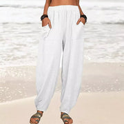 Pantalon de Plage Décontracté en Polyester avec Taille Élastique | Confort Optimal pour Journées Ensoleillées 0