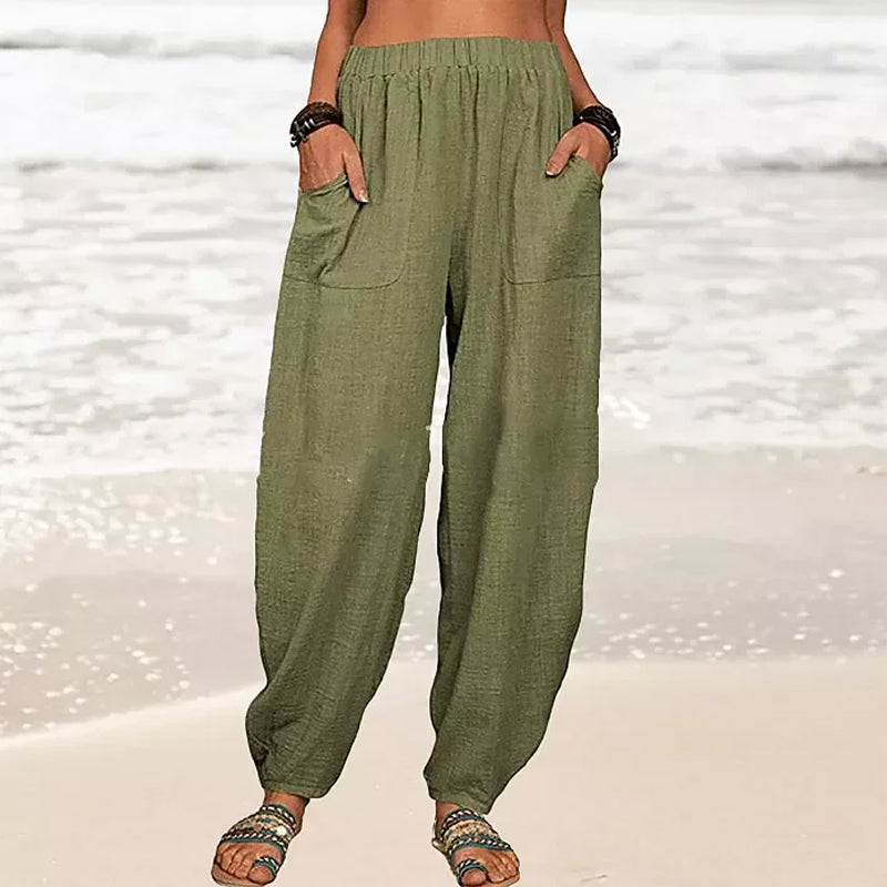 Pantalon de Plage Décontracté en Polyester avec Taille Élastique | Confort Optimal pour Journées Ensoleillées 6