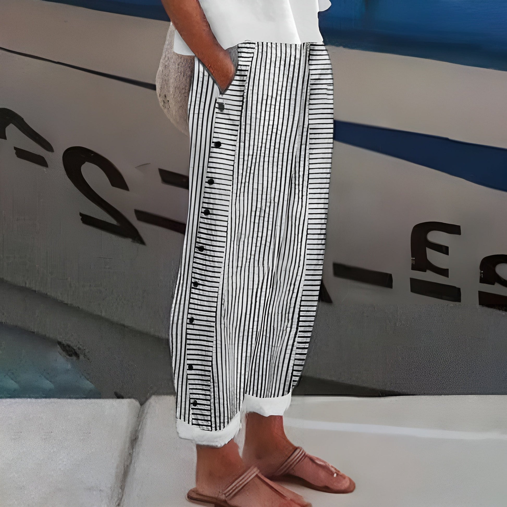 Pantalon en Lin Léger avec Taille Élastique | Confort Optimal pour Été 1