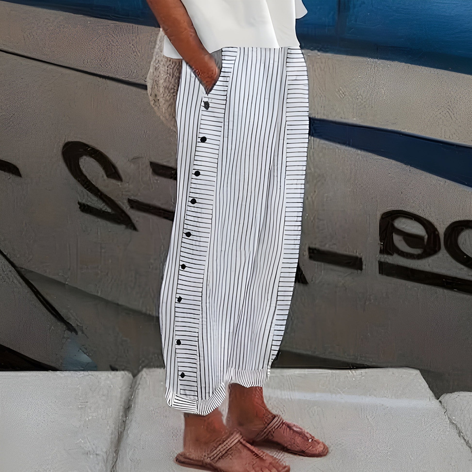Pantalon en Lin Léger avec Taille Élastique | Confort Optimal pour Été 2