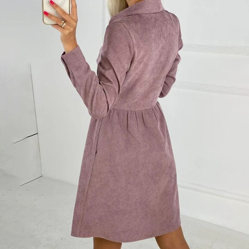 Robe chemise velour cotelé new arrivals