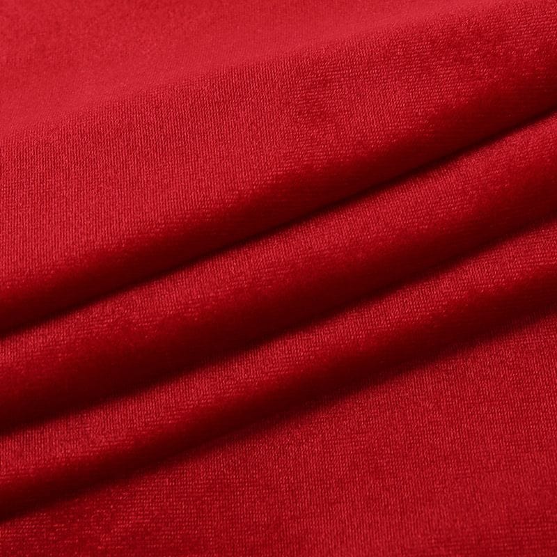 Robe-Longue-Velours-Rouge