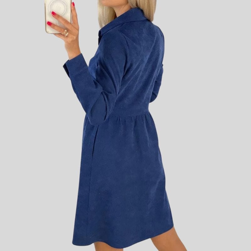 Robe-Velours-Cotelé-Femme