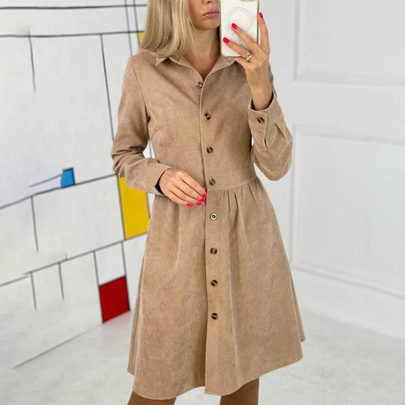 Robe-Velours-Côtelé