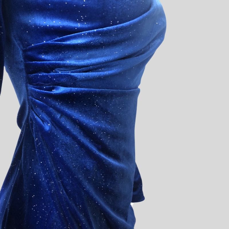 Robe-Velours-Femme-Manche-Longue