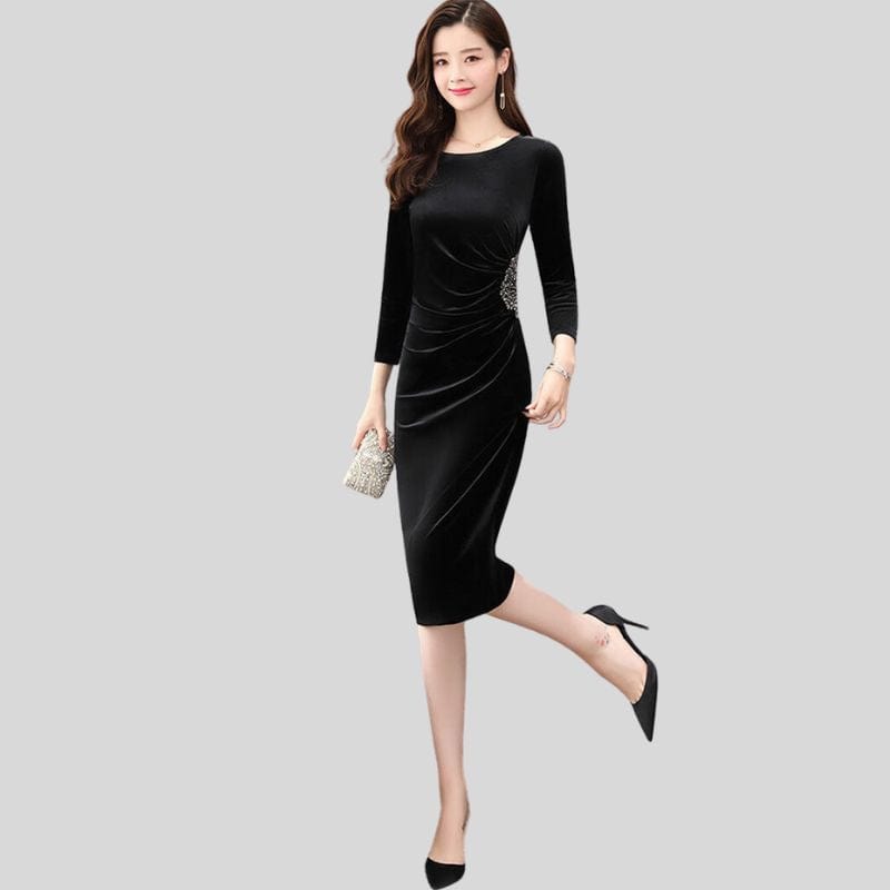 Robe-Velours-Noire