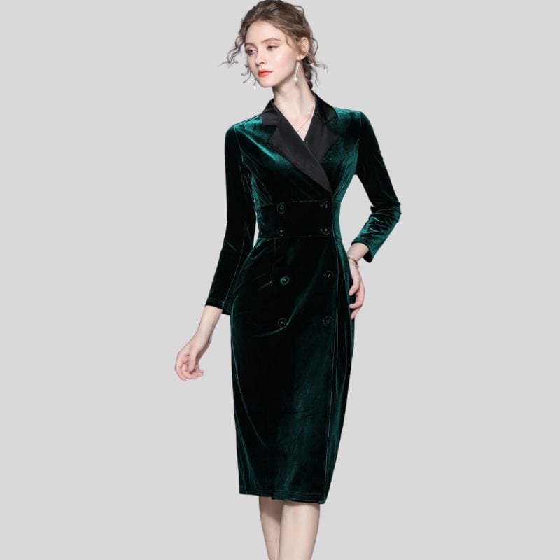 Robe velour vert emeraude new arrivals