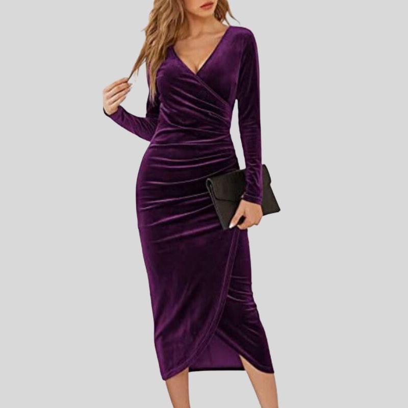 Robe-Velours-Violette