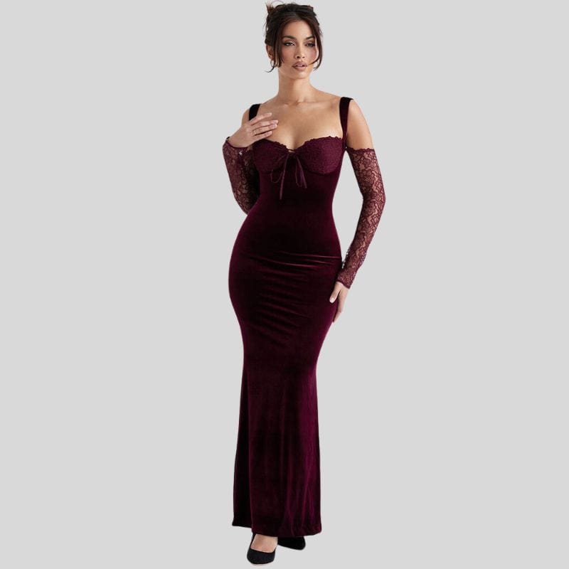 Robe-Velours-et-Dentelle