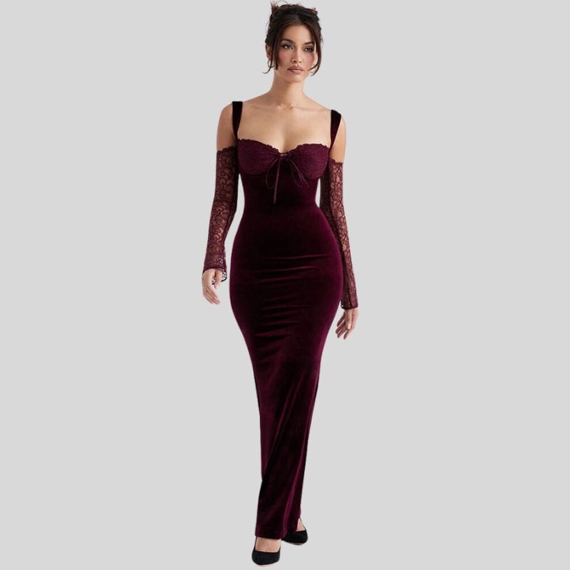 Robe-Velours-et-Dentelle