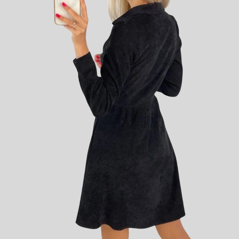 Robe-en-Velour-Cotelé