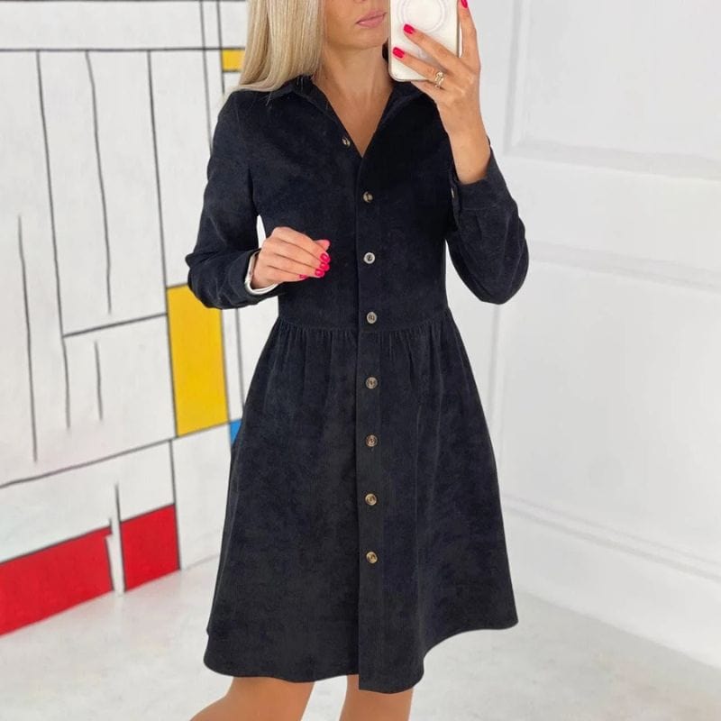 Robe-en-Velour-Cotelé