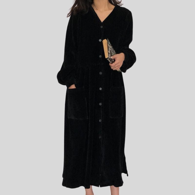 Robe-en-Velour-Noir