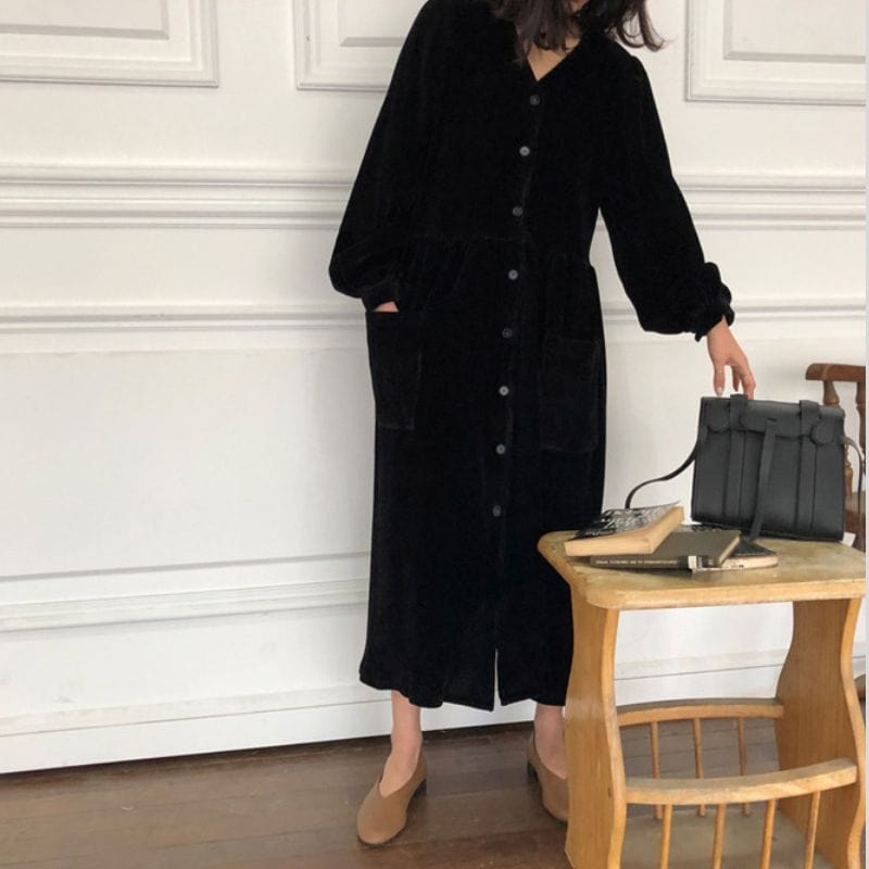 Robe-en-Velour-Noir