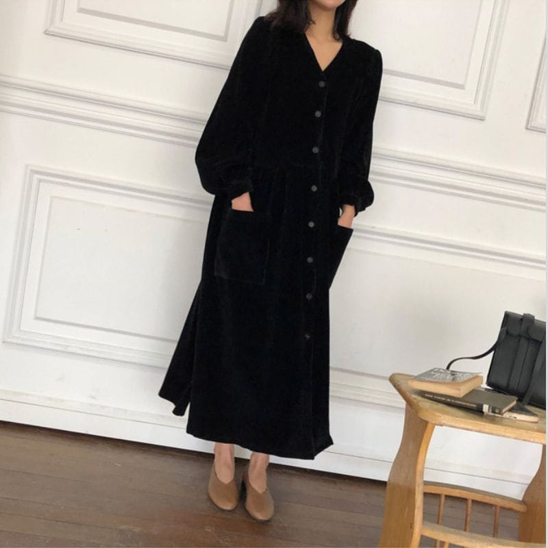 Robe-en-Velour-Noir