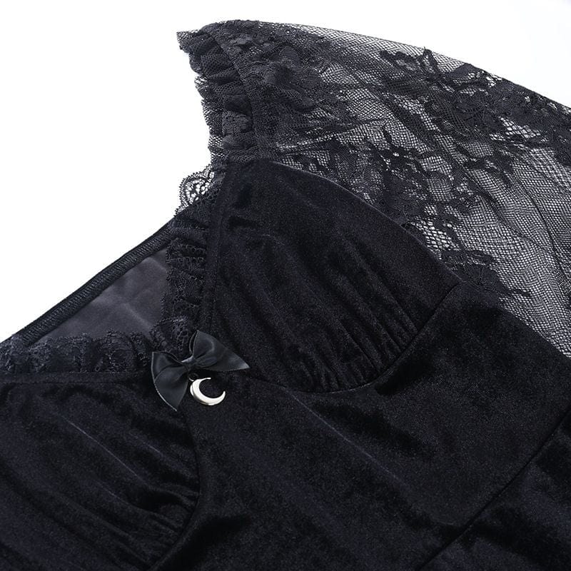 Robe-en-Velours-Noir