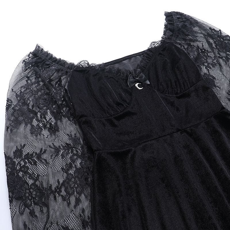 Robe-en-Velours-Noir