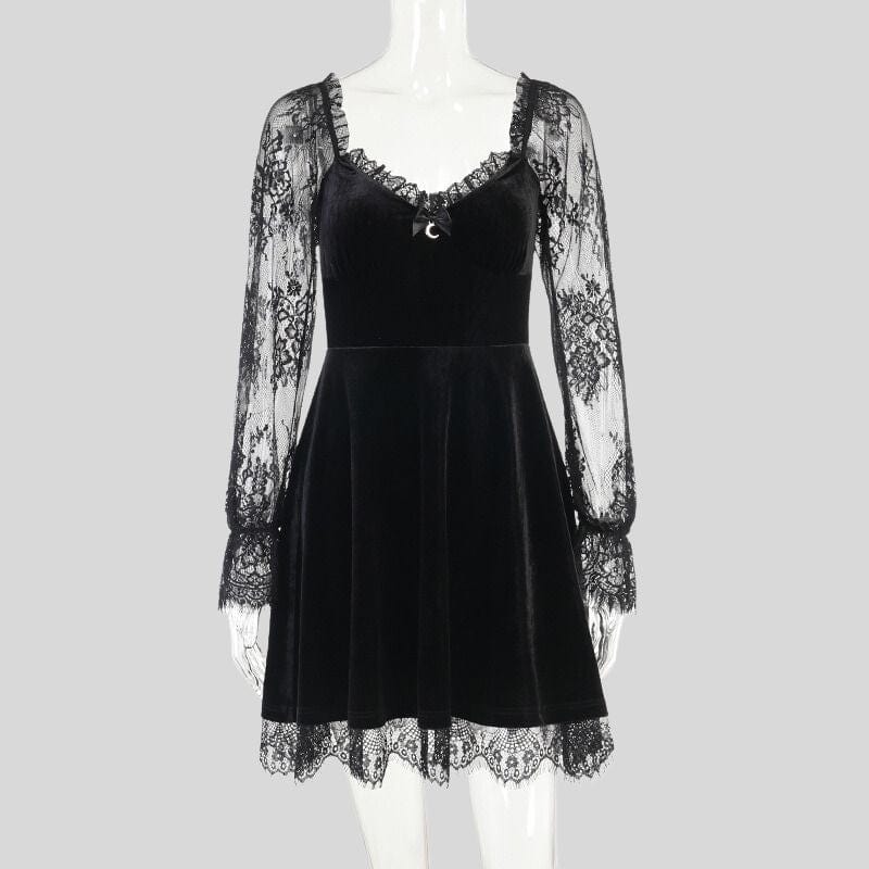 Robe-en-Velours-Noir