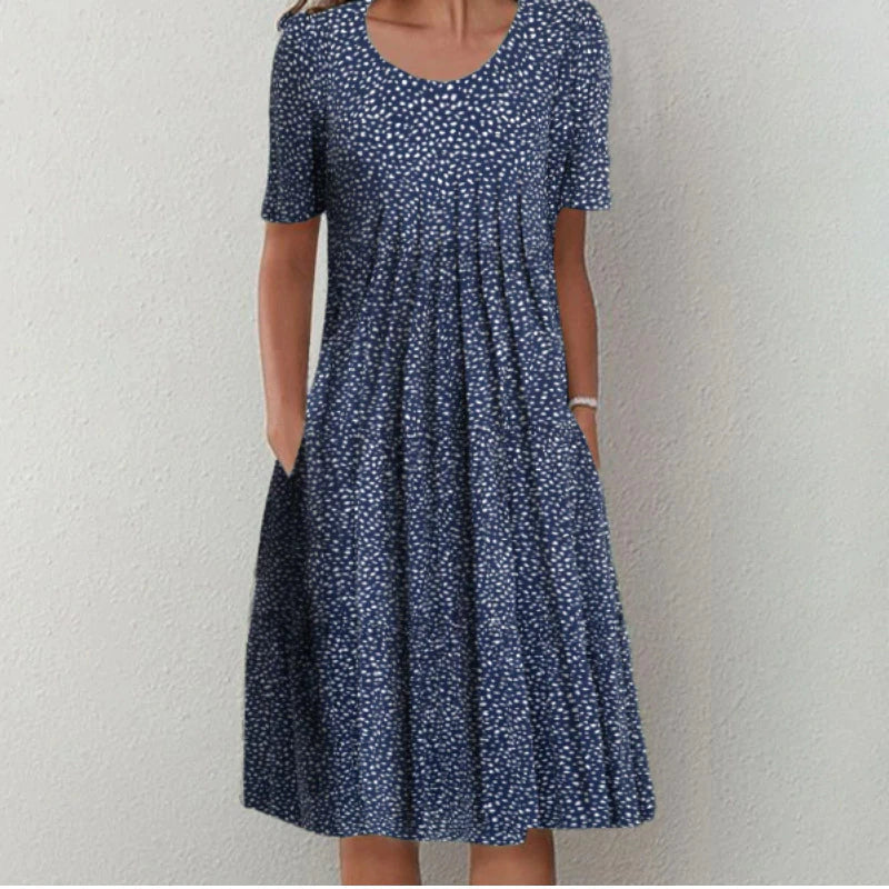 Robe D'Été Femme Fleurie Évasée Avec Poches Pratiques | Élégance Et Confort Pour Toutes Les Occasions 3