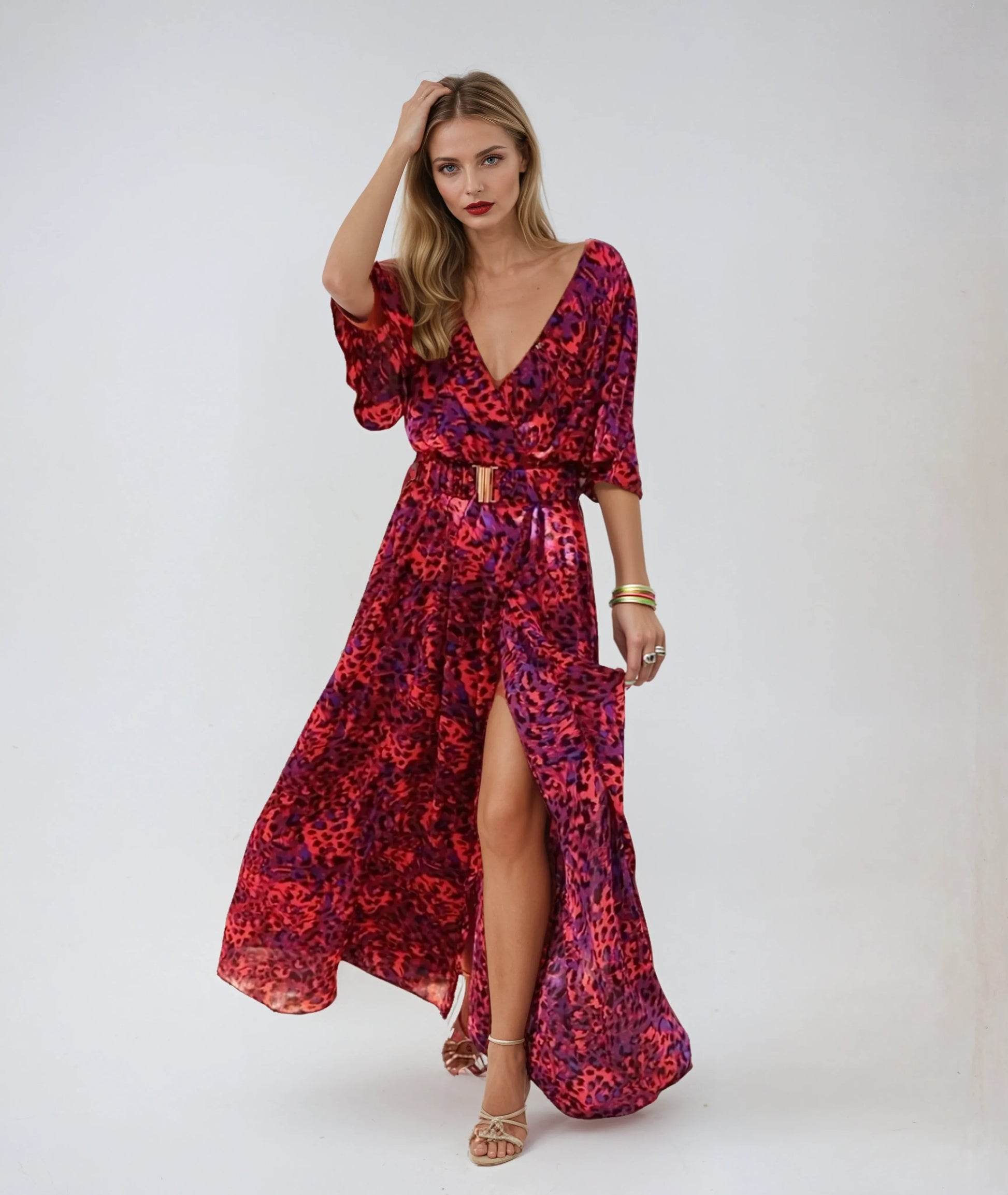 Robe D'été Femme | Robe Longue D'été Chic avec Ceinture Intégrée | Style Bohème pour Confort Optimal 1