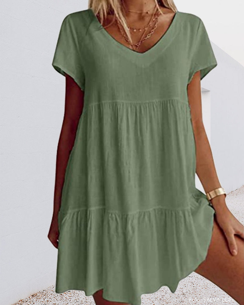Robe Décontractée Chic Femme en Coton Doux avec Design Ample | Élégance et Confort pour Toutes Occasions 2