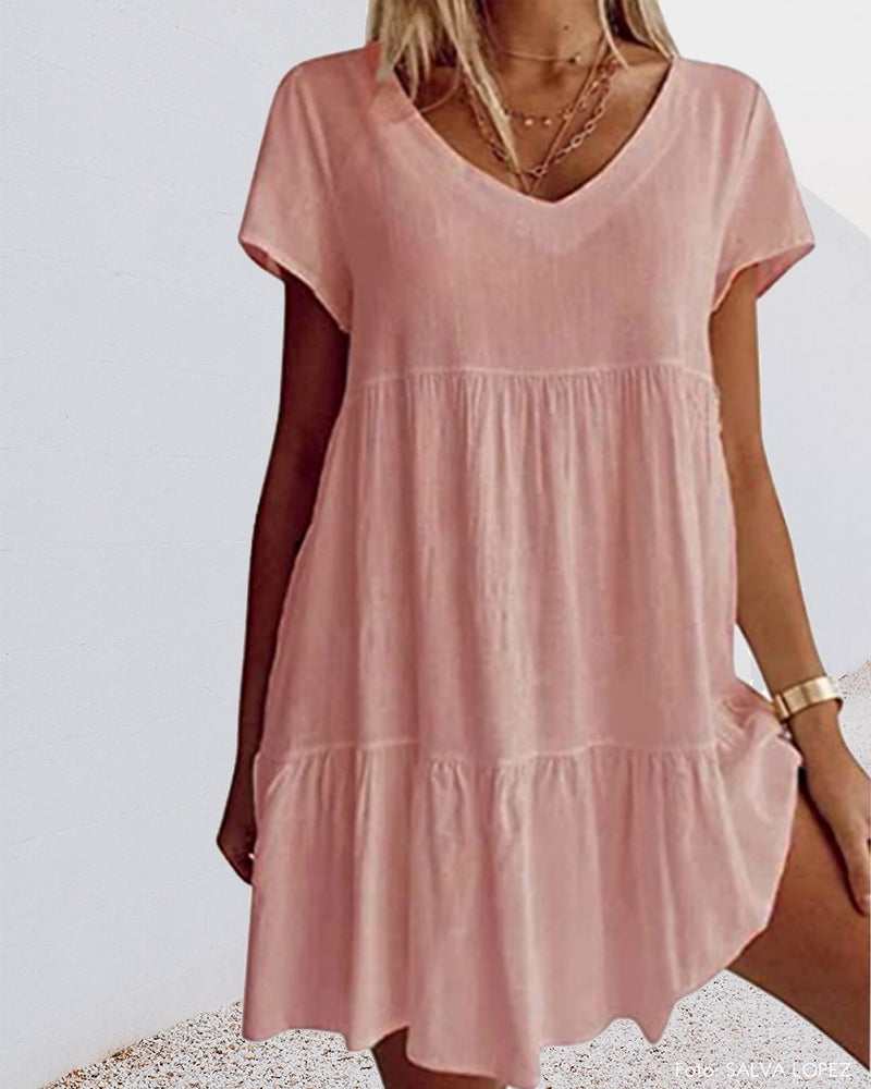 Robe Décontractée Chic Femme en Coton Doux avec Design Ample | Élégance et Confort pour Toutes Occasions 5
