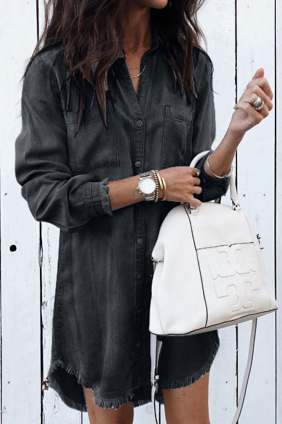 Robe Femme Décontractée en Jean Léger avec Coupe Courte | Idéale pour les Journées Ensoleillées 0