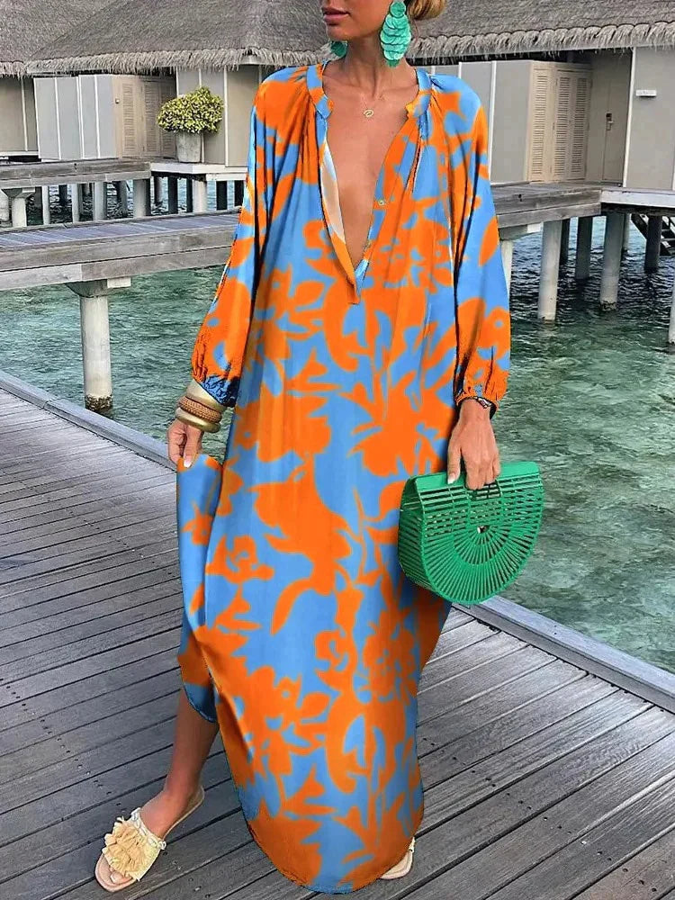 Robe Longue Femme Boho avec Couleurs Variées | Élégante et Confortable pour Toutes Occasions 2