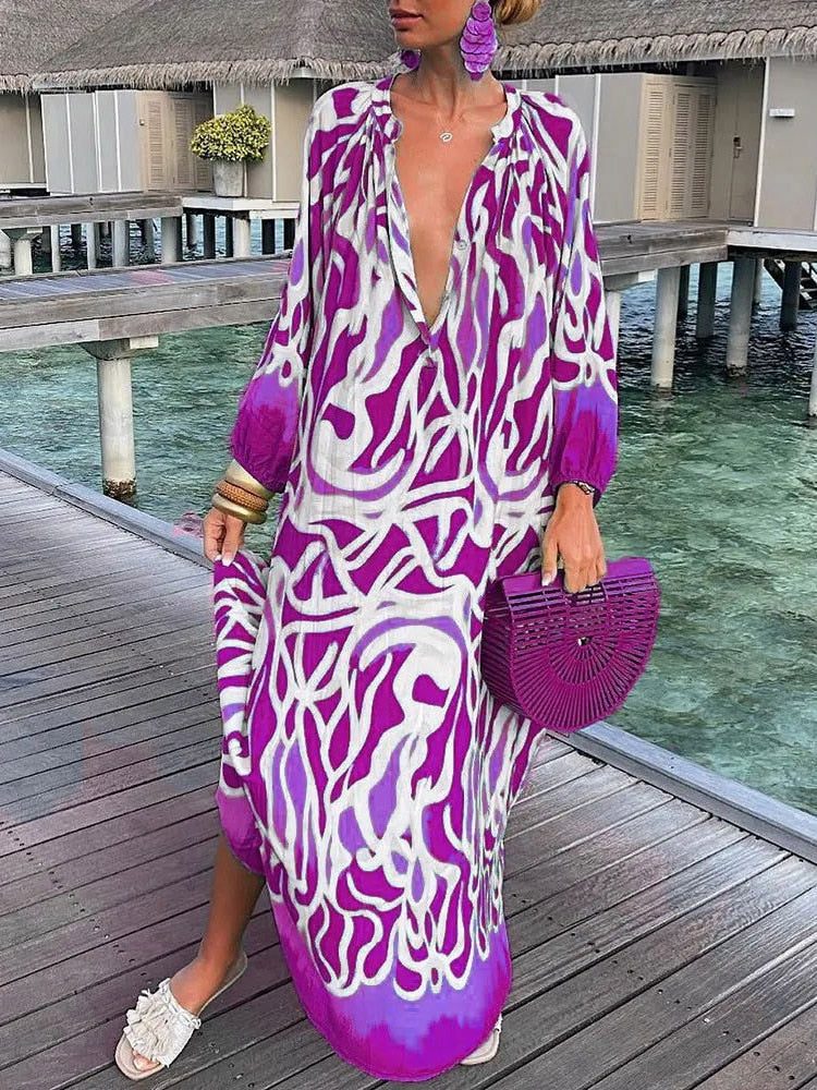Robe Longue Femme Boho avec Couleurs Variées | Élégante et Confortable pour Toutes Occasions 3