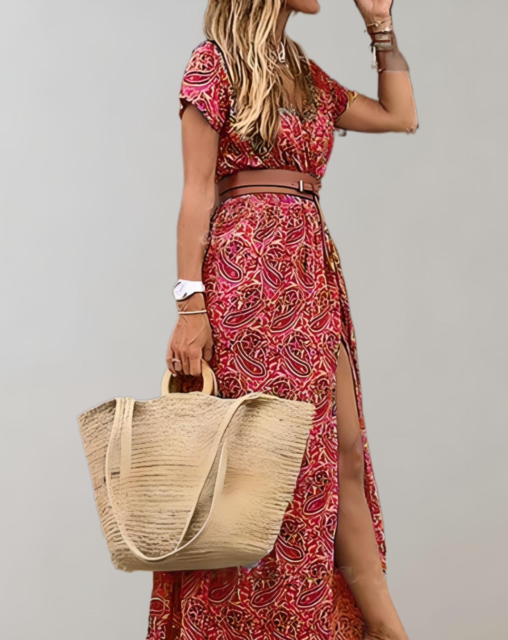 Robe Longue Femme Élégante en Tissu Fluide | Style Polyvalent pour Toutes Occasions 3