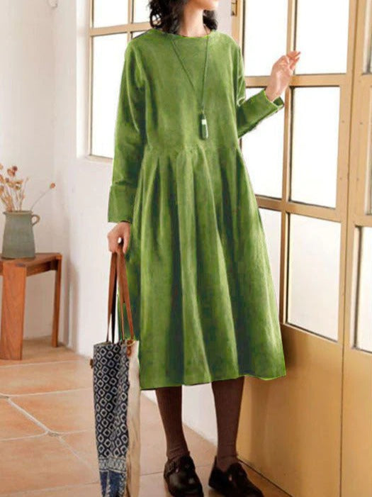 Robe Longue Femme en Velours Français avec Silhouette Classique | Élégance et Confort pour Toutes Occasions 3