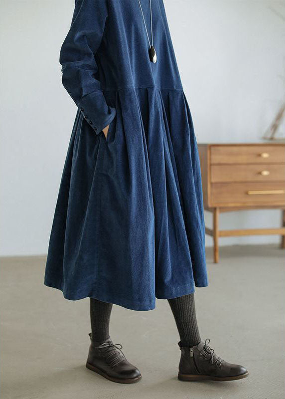 Robe Longue Femme en Velours Français avec Silhouette Classique | Élégance et Confort pour Toutes Occasions 5