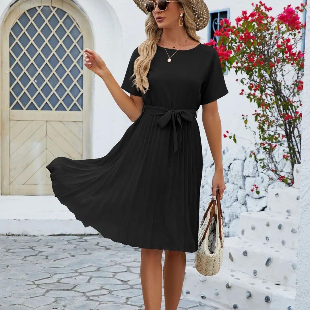 Robe Midi Chic Femme avec Ceinture Ajustable | Élégante et Polyvalente pour Toutes Occasions 7