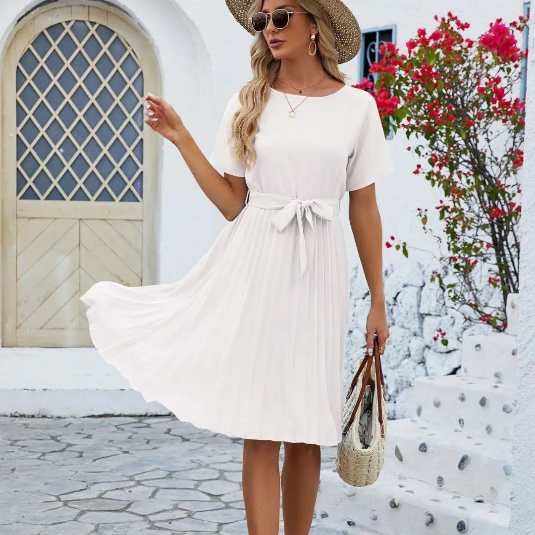 Robe Midi Chic Femme avec Ceinture Ajustable | Élégante et Polyvalente pour Toutes Occasions 9