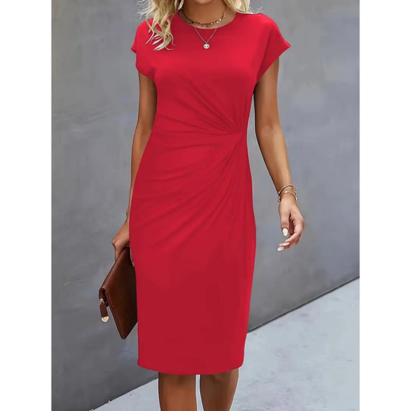 Robe Midi Femme Chic Noire avec Coupe Flatteuse | Élégance Polyvalente pour Toutes Occasions 1