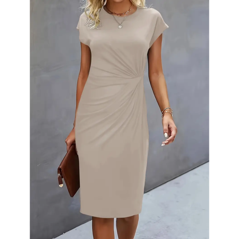 Robe Midi Femme Chic Noire avec Coupe Flatteuse | Élégance Polyvalente pour Toutes Occasions 3