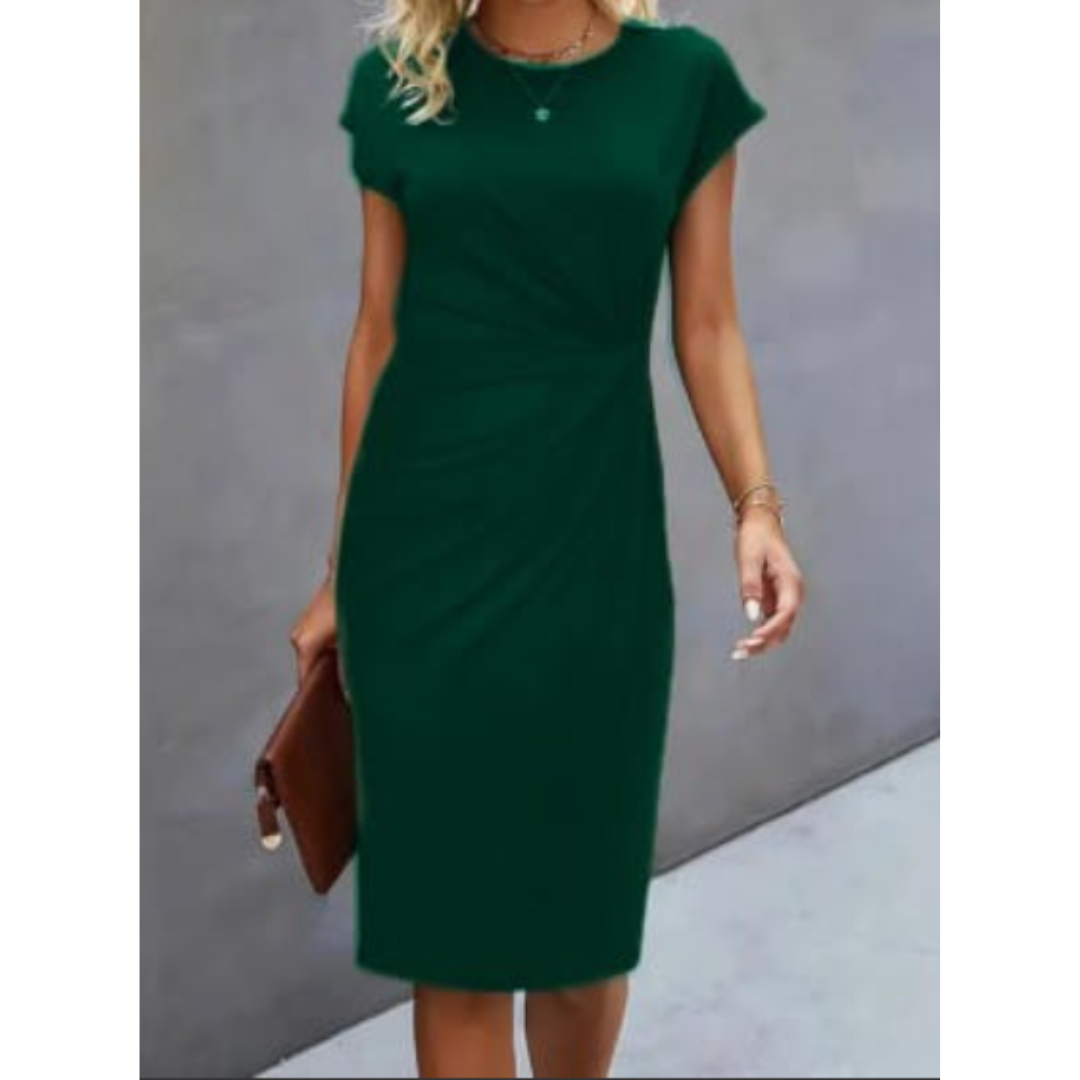 Robe Midi Femme Chic Noire avec Coupe Flatteuse | Élégance Polyvalente pour Toutes Occasions 5