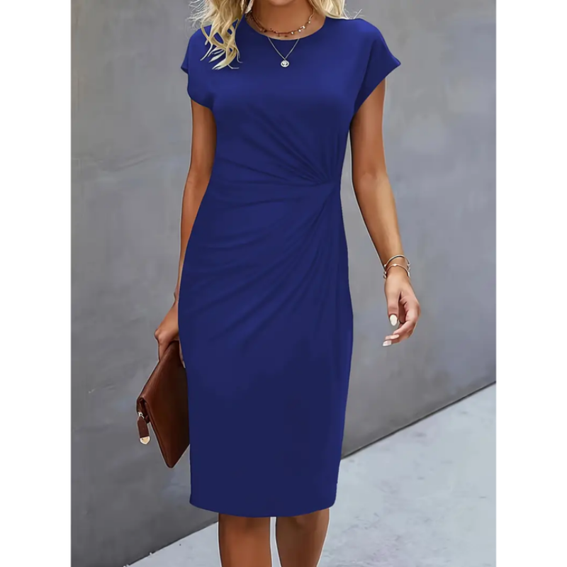 Robe Midi Femme Chic Noire avec Coupe Flatteuse | Élégance Polyvalente pour Toutes Occasions 6