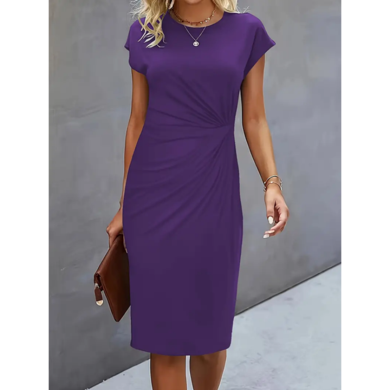 Robe Midi Femme Chic Noire avec Coupe Flatteuse | Élégance Polyvalente pour Toutes Occasions 7