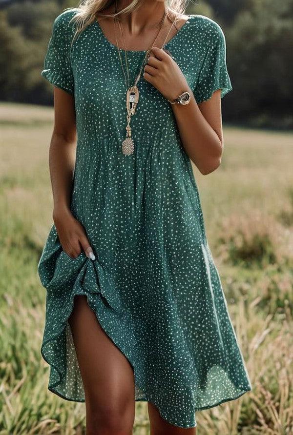 Robe Midi Femme Ethnique avec Motif Géométrique Coloré | Confort et Style pour Toutes Occasions 1