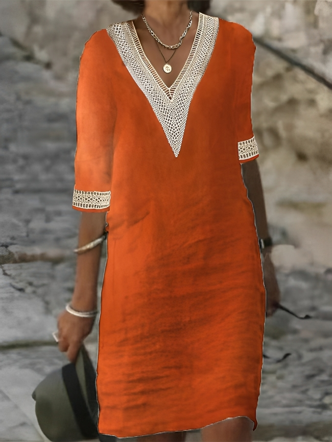 Robe d'Été Chic Femme | Longue avec Détails en Crochet | Élégante et Confortable pour les Journées Ensoleillées 3