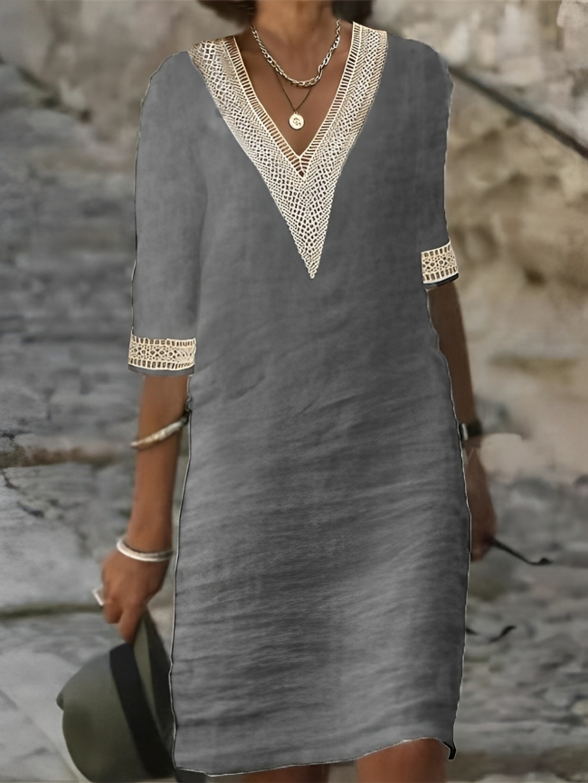 Robe d'Été Chic Femme | Longue avec Détails en Crochet | Élégante et Confortable pour les Journées Ensoleillées 4