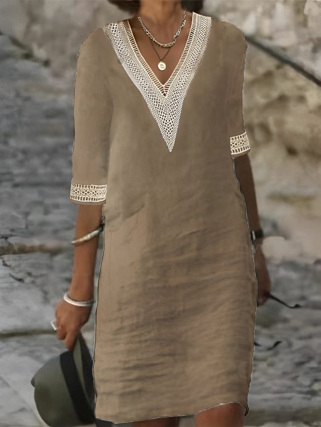 Robe d'Été Chic Femme | Longue avec Détails en Crochet | Élégante et Confortable pour les Journées Ensoleillées 5