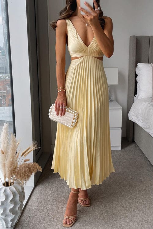 Robe d'Été Femme Chic | Robe Midi avec Décolleté Croisé | Élégance et Confort pour Toutes Occasions 0