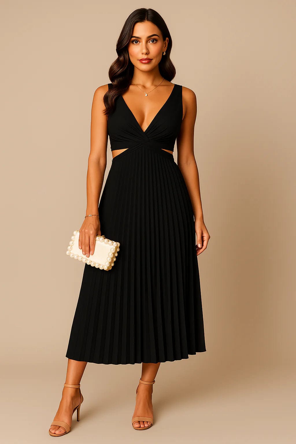 Robe d'Été Femme Chic | Robe Midi avec Décolleté Croisé | Élégance et Confort pour Toutes Occasions 4