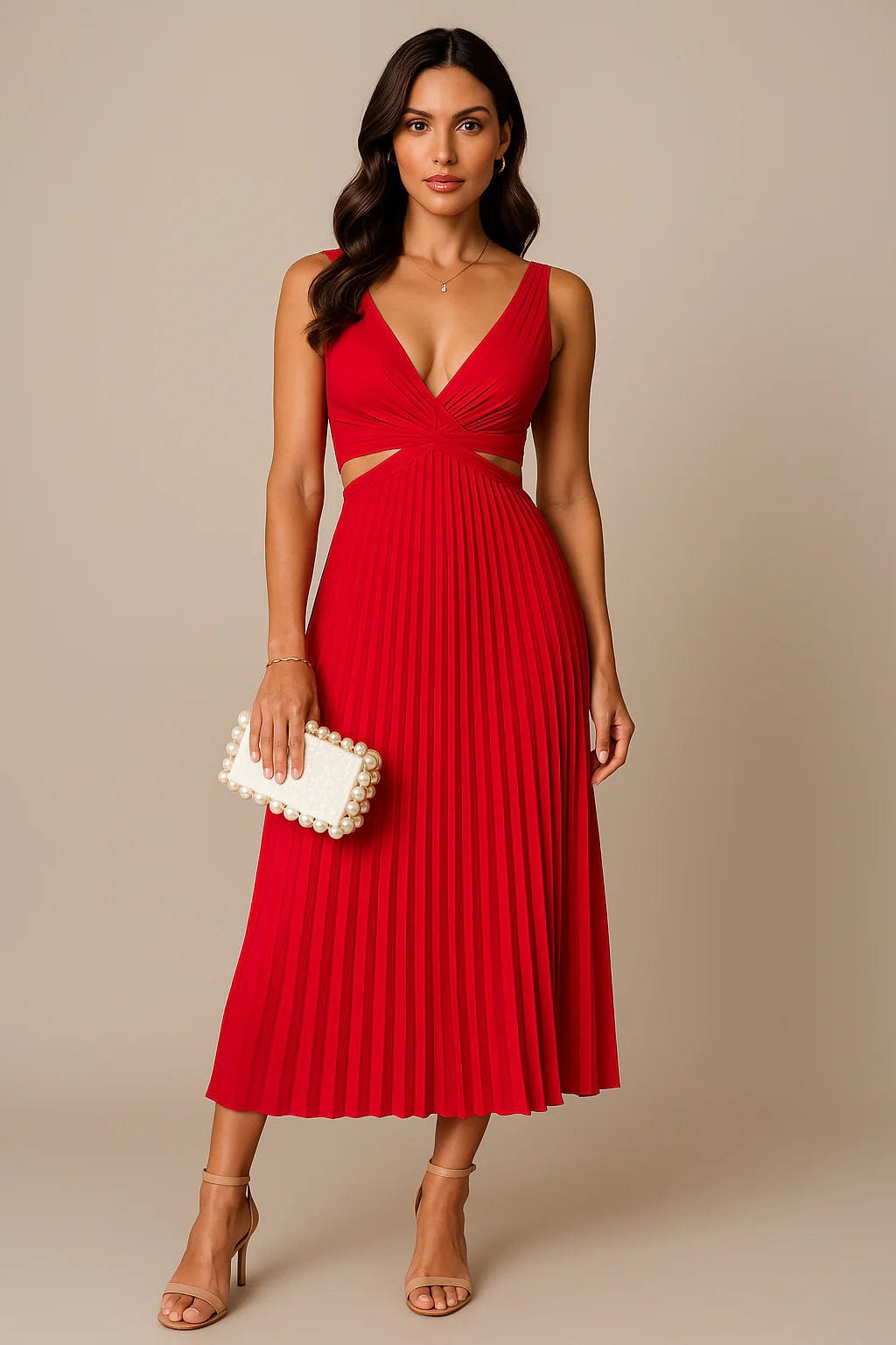 Robe d'Été Femme Chic | Robe Midi avec Décolleté Croisé | Élégance et Confort pour Toutes Occasions 7